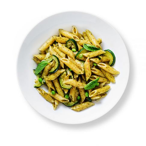 Pesto Chicken Pasta with Seasonal Greens
