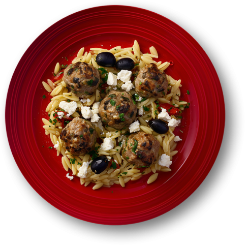 Greek Style Meatballs with Risoni