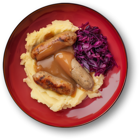 Mixed Sausages with Potato Mash & Sauerkraut
