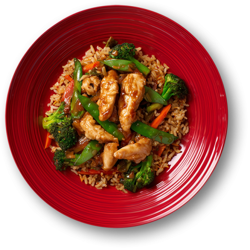 Mongolian Chicken with Fried Rice
